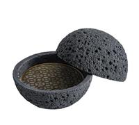 Bortivier Japanese Planet Volcanic Stone Artistic Dish Pendulum Seafood Sushi Sashimi Ice Plate Smoke Plate,12CM Easy to Use