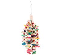 Bortivier Large Parrot Chewing Toy - Bird Parrot Blocks Knots Tearing Toy Bird Cage Bite Toy For African Grey Macaws Cockatoos