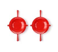 Bortivier Manual Dumpling Mold Artifact Large Red Plastic Dumpling Mold Household Food Grade Dumpling Mold Clip
