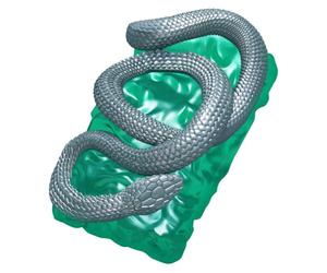 Bortivier Mechanical Keyboard DIY Resin Green Snake Theme Keycap 1.75u Light-Transmitting Personalized Keyboard Parts