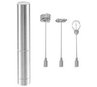 Bortivier Milk Frother Handheld Three-Layer of Whisk- Battery Operated Electric Foam Maker for Coffee, Latte, Hot Chocolate