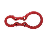 Bortivier Multi Bottle Opener Portable Jar Lids Can Tin Handy Flexible Twister Rubber Screw Grip Cap Device Red
