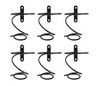 Bortivier Pack of 6 Wall Mounted Wine Racks - Red Wine Bottle Display Holder with Screws, Metal Hanging Wine Rack Organizer