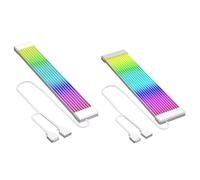 Bortivier PC RGB Light Strip, PSU Extension Cable, Light Up LED Strip Set for GPU and Motherboard PC Cables, 5V 3 Pin ARGB Sync