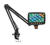 Bortivier RIEVBCAU Flexible Microscope Arm Stand,Adjustable Metal Bracket Coin Microscope Mount Compatible with DM4 DM7 DM9