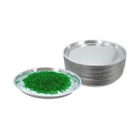 Bortivier Sample Aluminum Foil Pans 90mm Round Lab Trays(50 Pack), Disposable for Moisture Analyzer Weighing Dishes