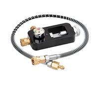 Bortivier Scuba Diving Tanks Refill Adapter Set Oxygen Cylinder Adapter Metal with Pressure Meter Hose