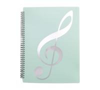 Bortivier Sheet Music Folder, 60 Pages Capacity, Sheet Music Holder,Fits Letter Size A4, Writable & Detachable (Green) Easy to Use