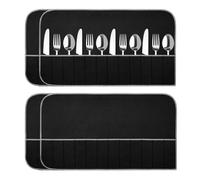 Bortivier Silver Storage Bags Silver Storage Cloth Felt Flatware Organizer Anti Tarnish Silver Protector Bags 4pcs