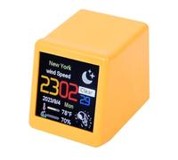 Bortivier Smart WIFI Weather Station Clock DIY Cute GIF Animations Desktop Decoration Electronic Album Function MINI Clock C Easy Install