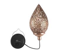 Bortivier Solar Powered LED Moroccan Hanging Lantern Retro Moroccan Pattern Projection Lamp Outdoor Garden Decor Fairy Light Kit