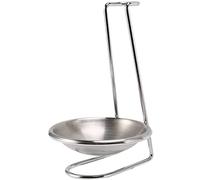 Bortivier Stainless Steel Spoon Rest Holder,Long Handle Vertical Saving Soup Ladles Holders Ladle Rest Soup Ladle Holder