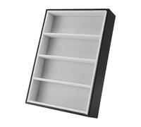 Bortivier Sunglasses Display Glasses Cases 4 Grids Sunglasses Display Box Glasses Display Jewelry Organizer Tray - Black