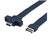 Bortivier USB3.2 Gen2x2 Board Line Type-E Terminal Type-C Front C Mother 10G/20Gbps Flat Wire 50cm