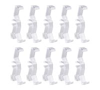 Bortivier Valance Clips Clear Plastic Hidden Retainer Holder Clip for Window Blind Valance,Horizontal Faux & Wood Blinds Parts