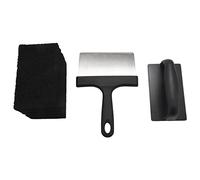 Bortivier Versatility Griddle Cleaning Kit Grill Cleaner Tool Set for Hot or Cold Surfaces Scraper Cleaning Brushes