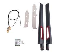 Bortivier Wi-Fi 6E AX210 Wireless Card 2400Mbps Bluetooth 5.2 Desktop Kit 802.11Ax 2.4G/5Ghz/6Ghz AX210NGW,with 10DBi Antenna