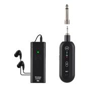 Bortivier Wireless in-Ear Monitor System UHF 90° Rotate Transmitter Receiver Set Automatic Pairing with Monitor Earphones