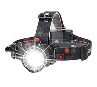 BORUIT 1000 Lumen LED Head Torch with White Light, 3 Modes 1000 Lumens Adjustable AA Battery Headlamp, IPX4 Waterproof LED Headlight for Running, Camping, Hiking