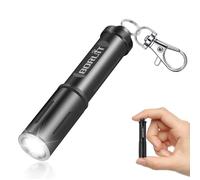 BORUIT RJ11 LED Small Battery Torch 120 lumens, Mini Keyring Torches AAA Battery Powered, IP67 Waterproof, EDC Pocket Flashlights Compact Keychain Light for Camping, Dog Walking