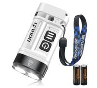 BORUIT U10 Small Torch, 9 Modes EDC Flashlight Styling AA Battery for Party