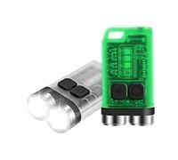 BORUIT V3 Mini Powerful Torch LED Super Bright 900LM with UV Red Blue Light,USB-C LED Rechargeable Small Pocket Keychain Torch,IP65 Waterproof 12 Modes Keyring Torch Flashlight with Magnet
