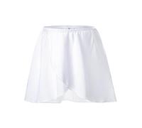boruizhen Ballet Skirt Pull On Ballet Wrap Skirt Chiffon Dance Skirts with Elastic Waistband for Girls Women White L