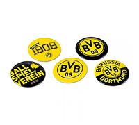 Borussia Dortmund BVB Badge (Set of 5), Multicoloured, One Size