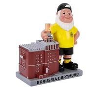 Borussia Dortmund BVB Garden Gnome U-Tower with LED - Includes Batteries 3 x LR41-22 x 9.5 x 24.3 cm