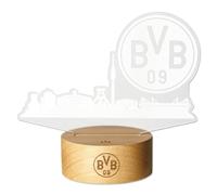 Borussia Dortmund BVB LED Light with Skyline, BVB Emblem Battery and USB Cable, Brown