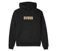 Borussia Dortmund Men's BVB Gold Hoodie: Sporty Black Hoodie