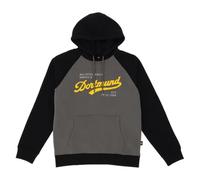Borussia Dortmund Men's BVB Hoodie Explorer Black Grey Hoodie, black, L