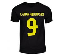 Borussia Dortmund Men's Robert Lewandowski Dortmund Away Hero T-Shirt in Black | Size: 2XL Borussia Dortmund Black 2XL