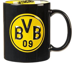 Borussia Dortmund, Mug with interior decoration, black-yellow,