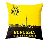 Borussia Dortmund, Pillow with skyline, black-yellow, 40x40