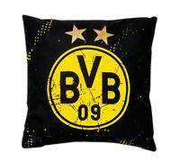 Borussia Dortmund, Pillow with stars, black-yellow, 40x40