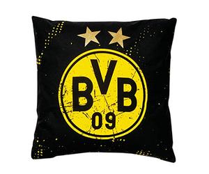 Borussia Dortmund, Pillow with stars, black-yellow, 40x40