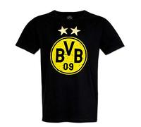 Borussia Dortmund, T-shirt with logo, black-yellow, L