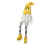 Borussia Dortmund Unisex - Adult BVB Seat Gnome Christmas Decoration, Black with Neon Yellow, 11 x 9 x 46 cm