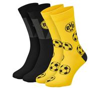 Borussia Dortmund Unisex BVB Sayings Socks Pack of 2 Socks (Pack of 2)