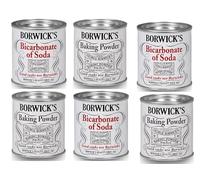 Borwick's Bicarbonate of Soda and Baking Powder, 180g - (Pack of 6)