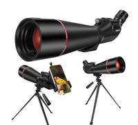 BORWOLF 25-75X80 Spotting Scope for Shooting Hunting - Spotter Scopes with Tripod Phone Adapter Waterproof HD Scope for Target Shooting Bird Watching