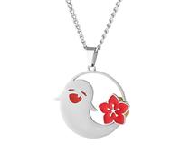 Boryeer Hutao Characters Cosplay Necklace，Cute Ghost Halloween Cosplay，Gifts For Game Anime Lovers