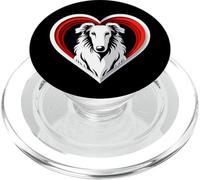 Borzoi Heart Cute Puppy Dog Lover or Owner PopSockets PopGrip for MagSafe