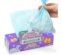 BOS Amazing Odor Sealing Cat Waste Bags - Durable and Unscented (200Bags) [Size: XS, Color: Light Blue] Too Small to get a Litter Scoop Inside!