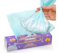 BOS Amazing Odor Sealing Cat Waste Bags - Durable and Unscented [Size: S, Color: light blue] (90 count, Pack of 1) (90 Bags)★May be too small to get a litter scoop inside!