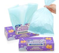 BOS Amazing Odor Sealing Cat Waste Disposal Bags - Durable, Unscented[Size: L, Color: light blue] (60 Count, Pack of 2) (120 Bags) ★NOT a litter box liner