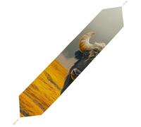 Bos Mutus in The Yellow Tundra Plush Table Runner Boho Country Farmhouse Kitchen Dining Table Decoration 178*33cm