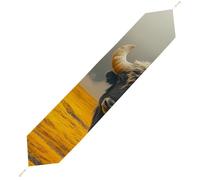 Bos Mutus in The Yellow Tundra Plush Table Runner Boho Country Farmhouse Kitchen Dining Table Decoration 200*33cm