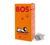 BOS Organic Orange Flavoured With Ginger Pieces Caffeine Free Rooibos Tea Bags Carton, Spicy & Citrusy Blend, 50 g, 20 Teabags (Pack of 1)